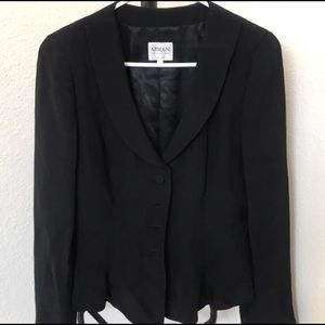 Armani Peplum Collezioni Jacket, Black Size 8